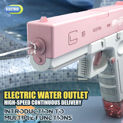 New Water Gun Electric M416 Pistol Shooting Toy Full Automatic Summer Beach Outdoor Fun Toy for Children Boys Girls Adults Gift